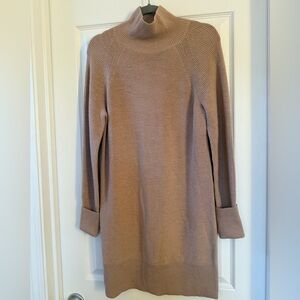 Banana Republic Merino Wool Dress Sweater in Tan color. NWT